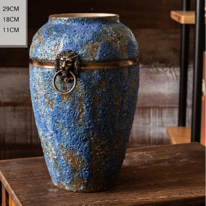 Vase Haut Bleu